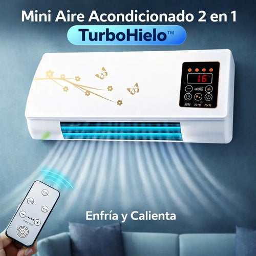 【超パワフル】ミニ冷暖房 ポータブル 2in1 卓上 冷風機 ヒーター TurboIce™