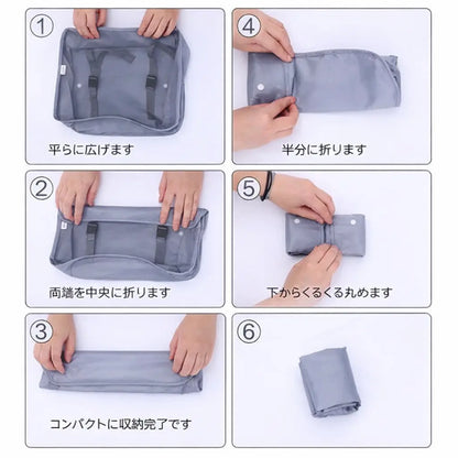 TRAVEL 旅行用収納ポーチ8点セット ー スーツケースの収納スペースを最大3倍に拡張