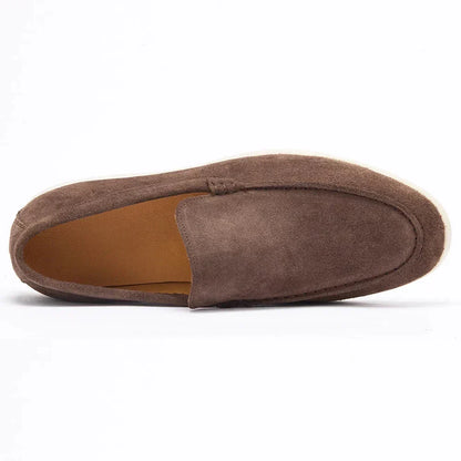 Men’s Suede Loafers | Comfortable Beige Slip-Ons