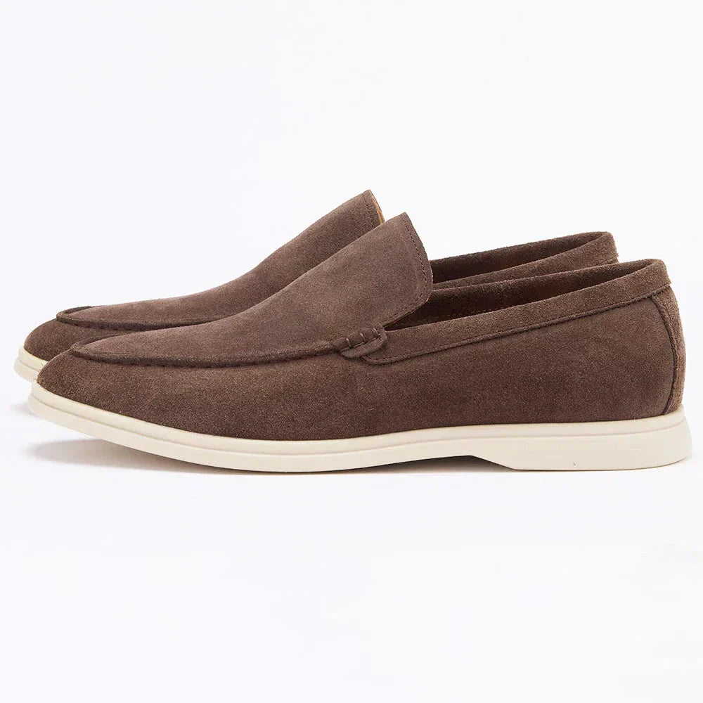 Men’s Suede Loafers | Comfortable Beige Slip-Ons