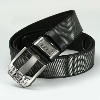 Men’s Outdoor Canvas Belt | Durable Black Nylon Belt with D-Ring