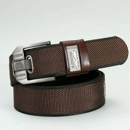Men’s Outdoor Canvas Belt | Durable Black Nylon Belt with D-Ring