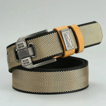 Men’s Outdoor Canvas Belt | Durable Black Nylon Belt with D-Ring